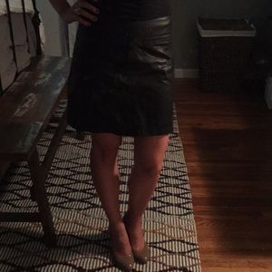 Free People Faux Leather Mini Skirt